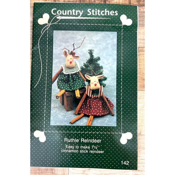 Ruthie Reindeer Cinnamon Stick Reindeer Pattern Booklet By Country Stitches 142 - Picture 1 of 2